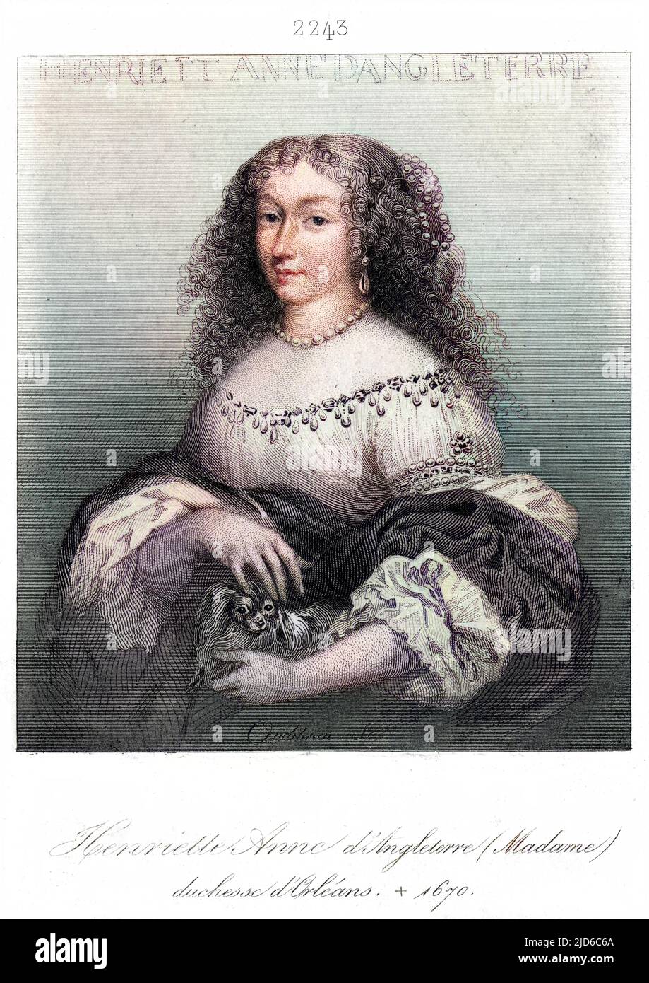 HENRIETTA ANNA duchesse d'ORLEANS, figlia di Carlo i d'Inghilterra. Versione colorata di : 10171400 Data: 1644 - 1670 Foto Stock