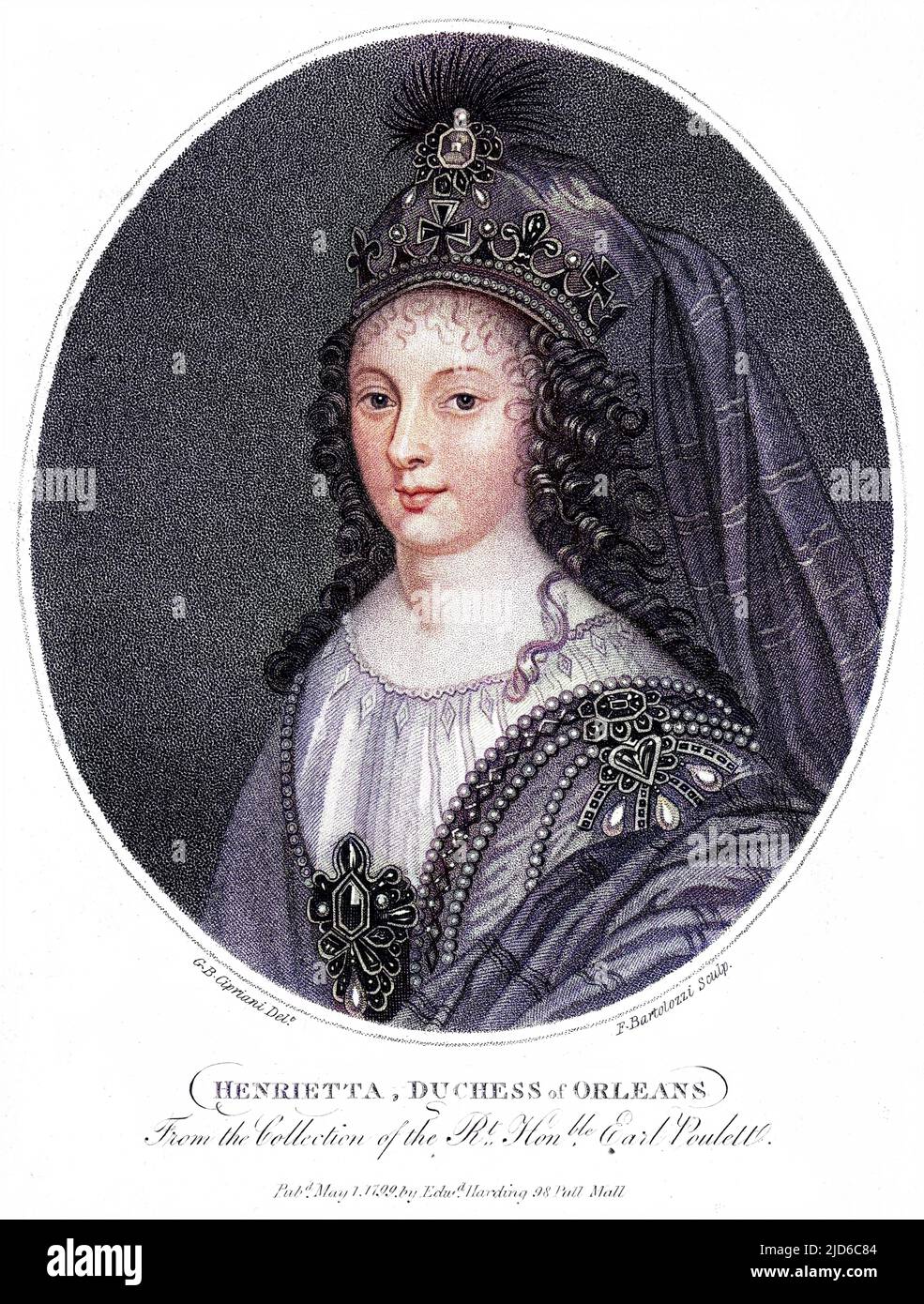 HENRIETTA ANNA duchesse d'ORLEANS, figlia di Carlo i d'Inghilterra. Versione colorata di : 10171399 Data: 1644 - 1670 Foto Stock