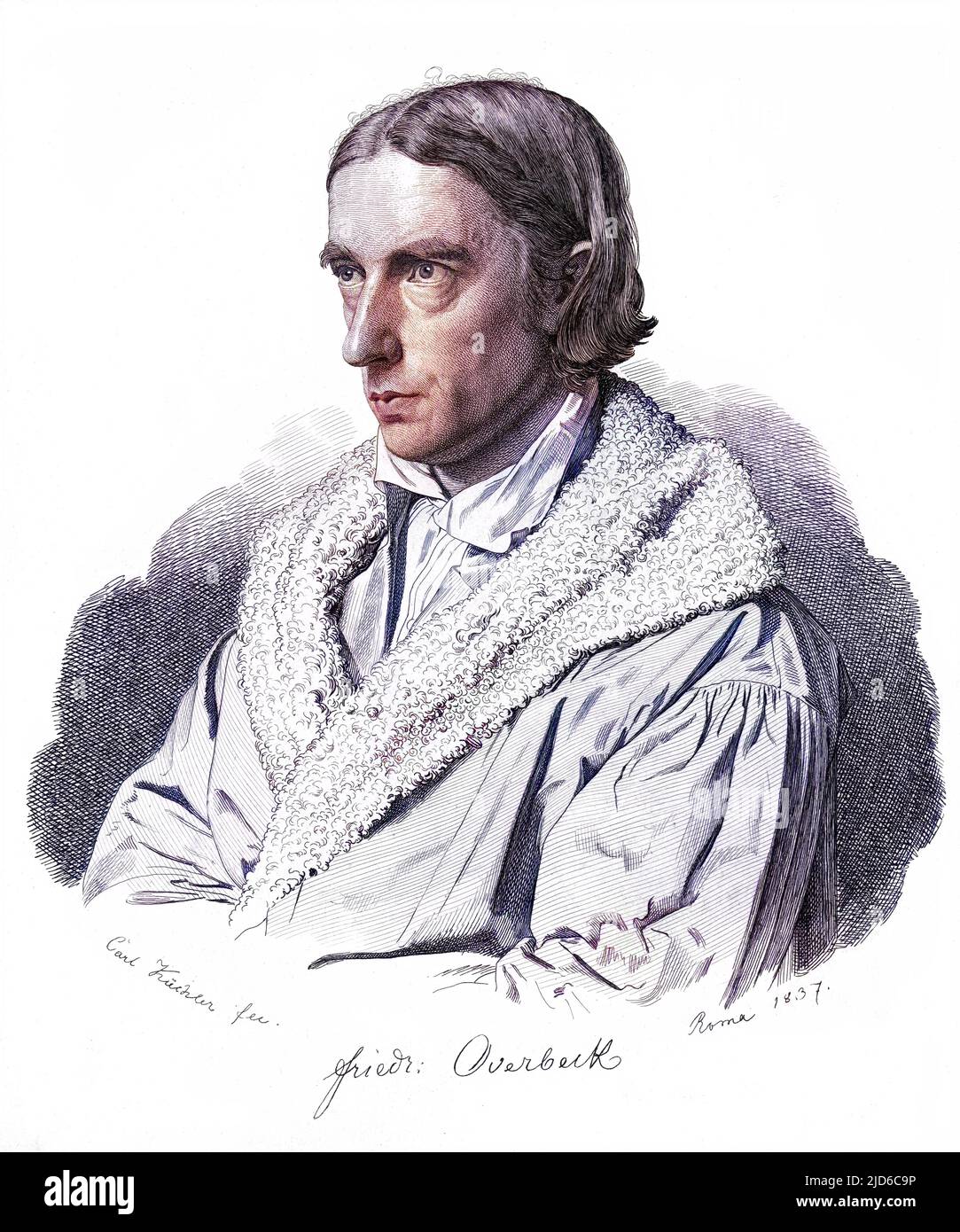 FRIEDRICH OVERBECK artista tedesco notevole per i suoi soggetti religiosi. Versione colorata di : 10171697 Data: 1789 - 1869 Foto Stock FRIEDRICH OVERBECK artista tedesco notevole per i suoi soggetti religiosi. Versione colorata di : 10171697 Data: 1789 - 1869 Foto Stock