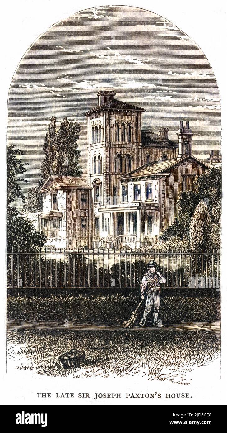 Casa DI JOSEPH PAXTON a Chatsworth Colorizzato versione di : 10172188 Data: CIRCA 1860 Foto Stock