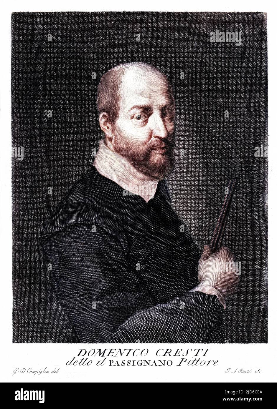Cavaliere DOMENICO CRETTI, noto come il PASSIGNANO artista italiano Colorizzato versione di : 10172108 Data: 1558 - 1638 Foto Stock