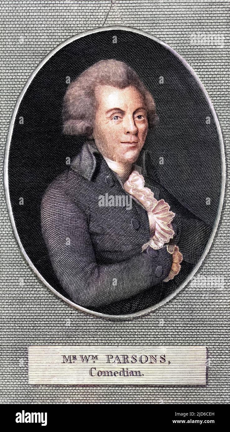 WILLIAM PARSONS attore, apparendo nei ruoli comic versione colorizzata di : 10172084 Data: 1736 - 1795 Foto Stock
