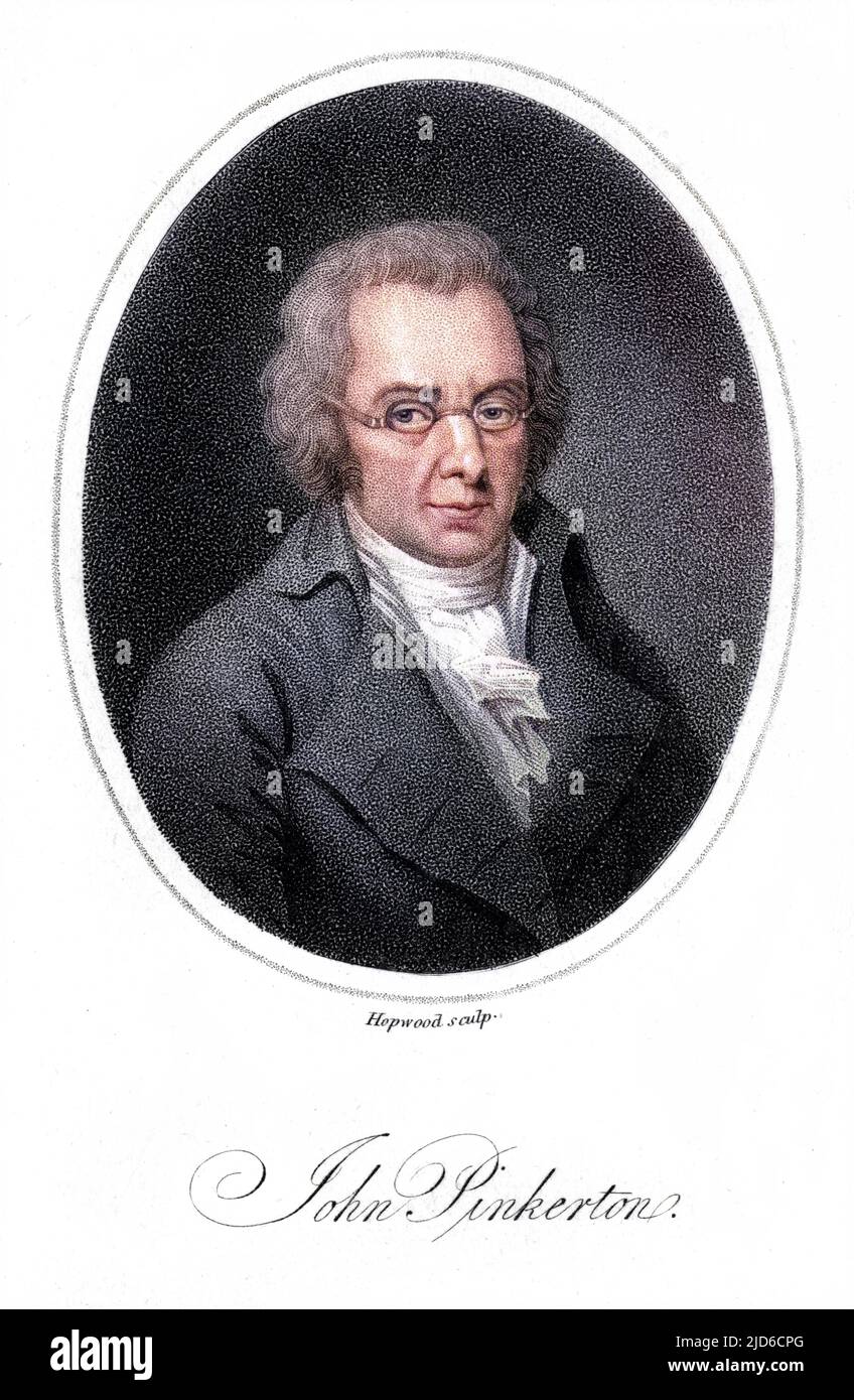 JOHN PINKERTON Scottish Antichary and historian Colorizzato versione di : 10172651 Data: 1758 - 1826 Foto Stock