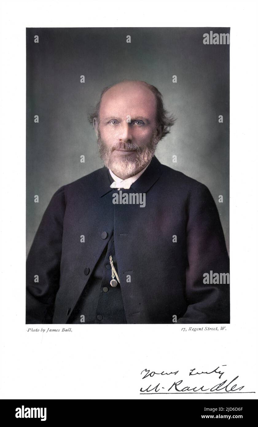 MARSHALL RANDLES churchman non conformista versione colorizzata di : 10173480 Data: 1826 - 1904 Foto Stock