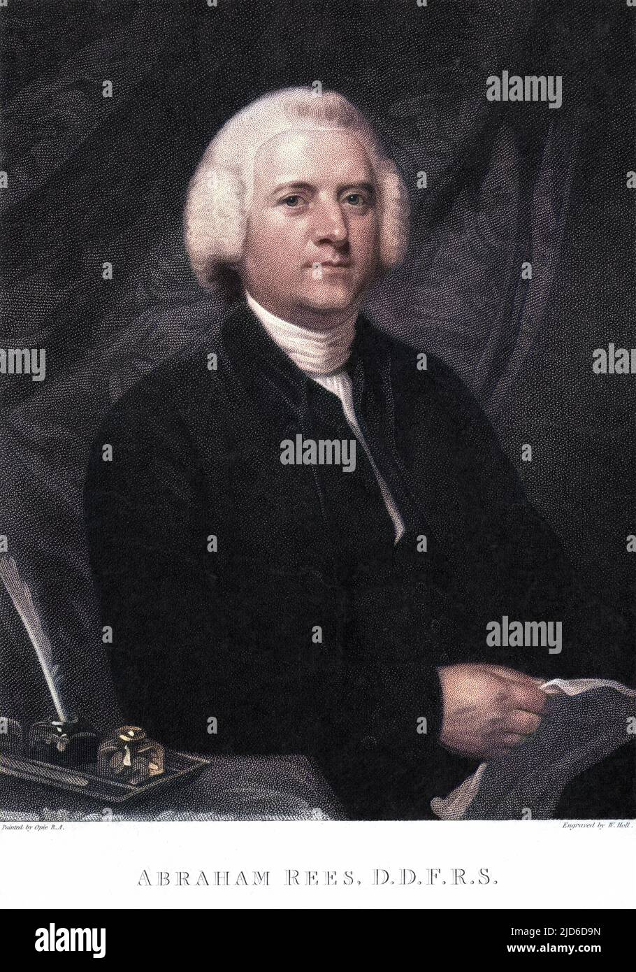 ABRAHAM REES (1743 - 1825), churchman non conformista e autore di un'enciclopedia. Versione colorata di : 10173672 Foto Stock
