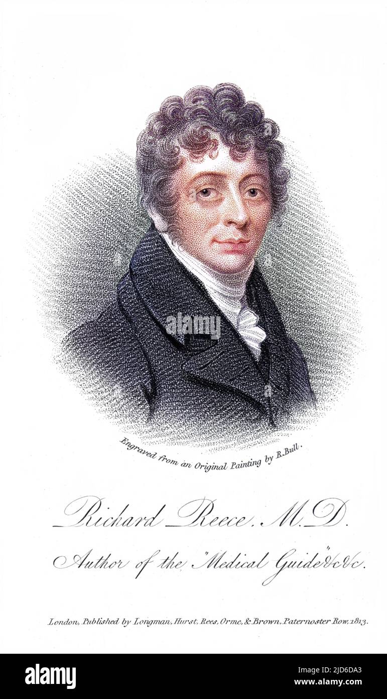 RICHARD REECE Medical writer, autore di 'The Medical Guide'. Versione colorata di : 10173648 Data: 1775 - 1831 Foto Stock