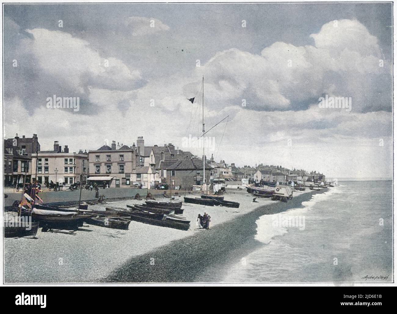 Il fronte mare a Deal, Kent Colored versione di : 10236461 Data: 1895 Foto Stock