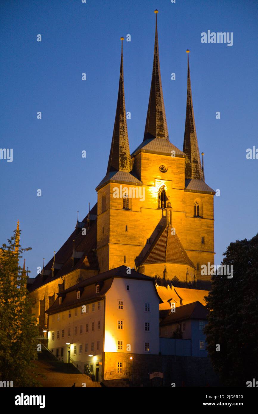 Germania, Turingia, Erfurt, Chiesa di San Severin, Foto Stock