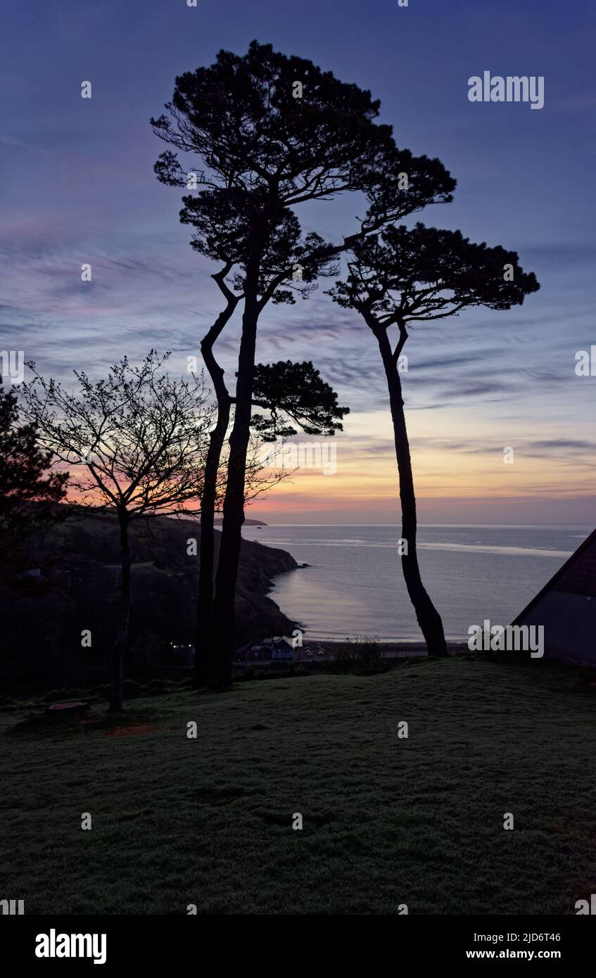 Maenporth spiaggia, controvaglia Foto Stock