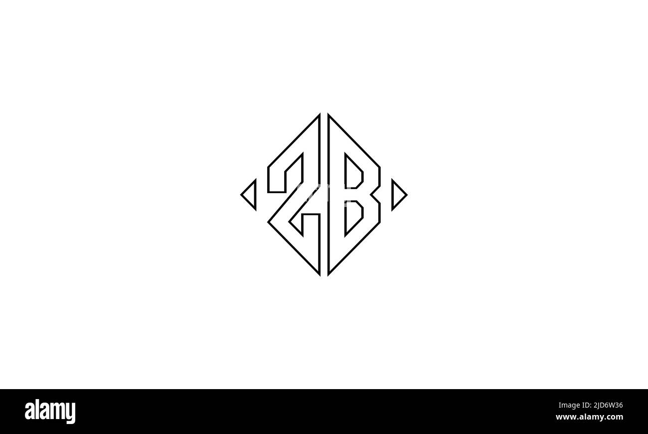 Monogramma ZD, DZ Abstract Letters Logo Illustrazione Vettoriale