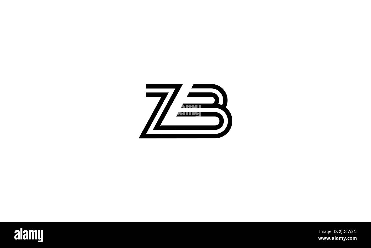 Monogramma ZD, DZ Abstract Letters Logo Illustrazione Vettoriale
