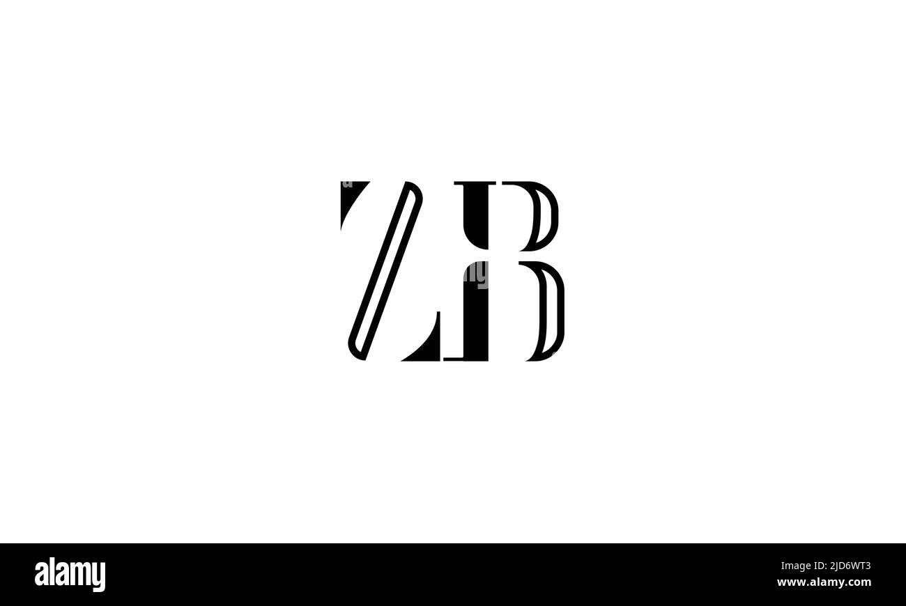 Monogramma ZD, DZ Abstract Letters Logo Illustrazione Vettoriale