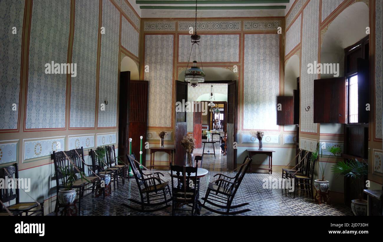 Haciendas de Mexico. Yaxcopoil Hacienda, luogo dei pioppi verdi Foto Stock