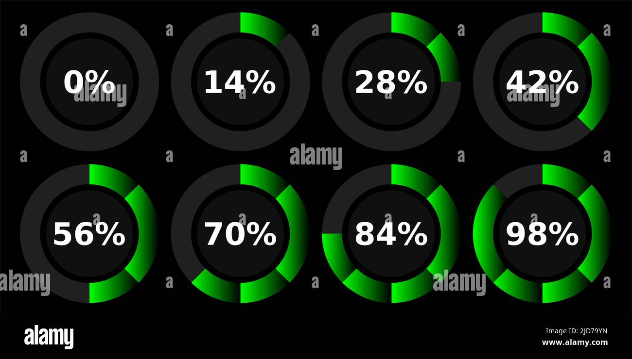 Composizione astratta. Icona elemento barra di caricamento. Timer per il download di Creative Web design. Indicatore di completamento degli utenti. Sfondo bianco, linee del cluster nere. Illustrazione Vettoriale