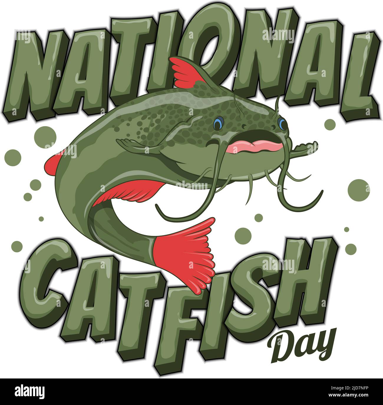 Festa nazionale del Catfish - festeggia il meraviglioso Catfish nel modo che meritano Illustrazione Vettoriale