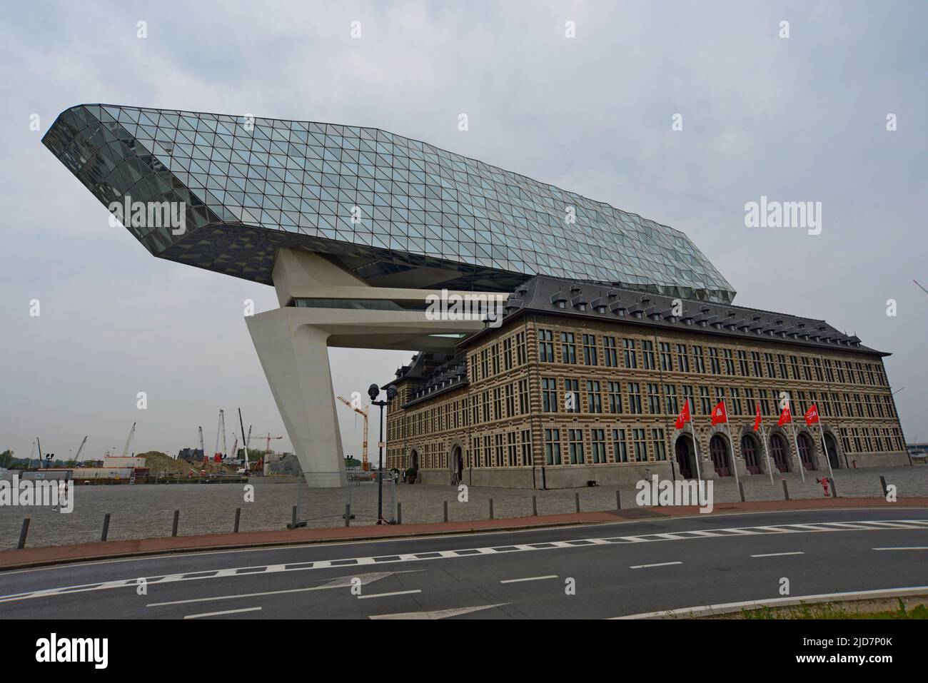 Havenhuis Antwerp sede dell'autorità portuale, Anversa, Belgio Foto Stock