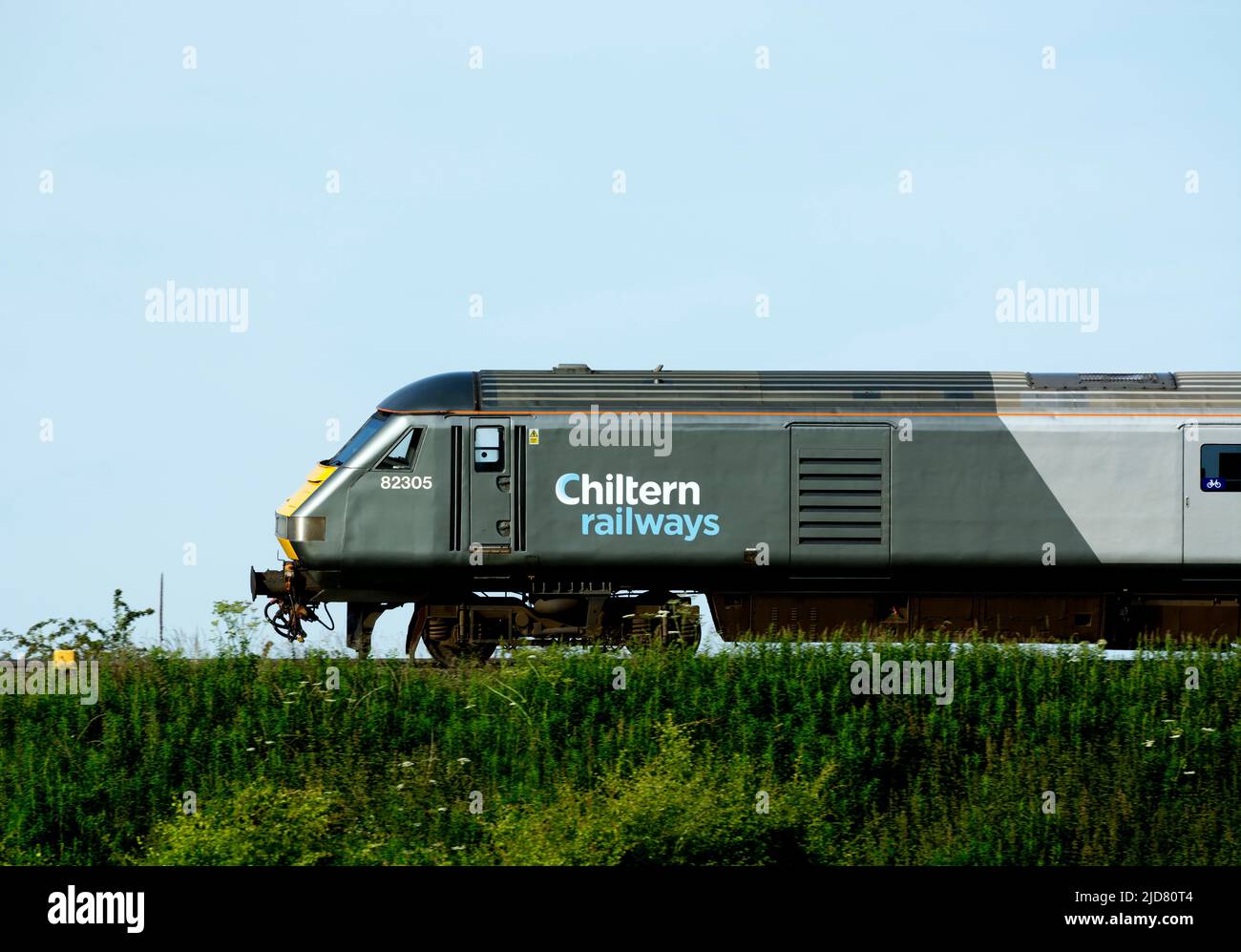 Chiltern Railways Mainline Train, DVT End, Warwickshire, Regno Unito Foto Stock