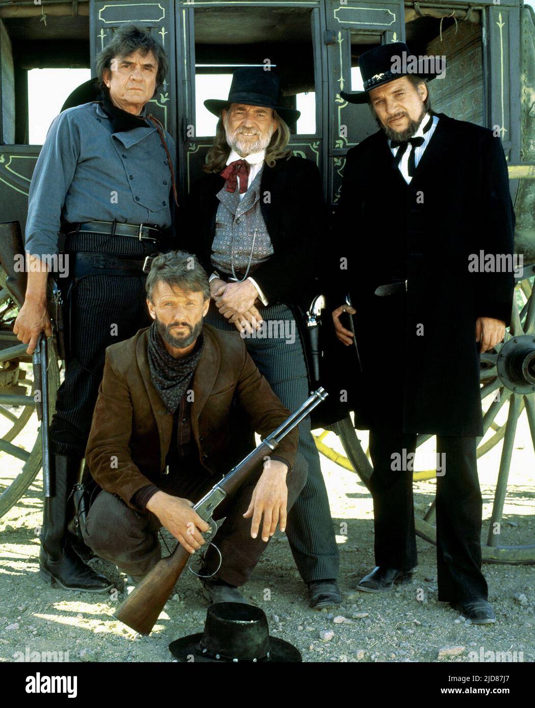 CASH,NELSON,JENNINGS,KRISTOFFERSON, STAGECOACH, 1986, Foto Stock