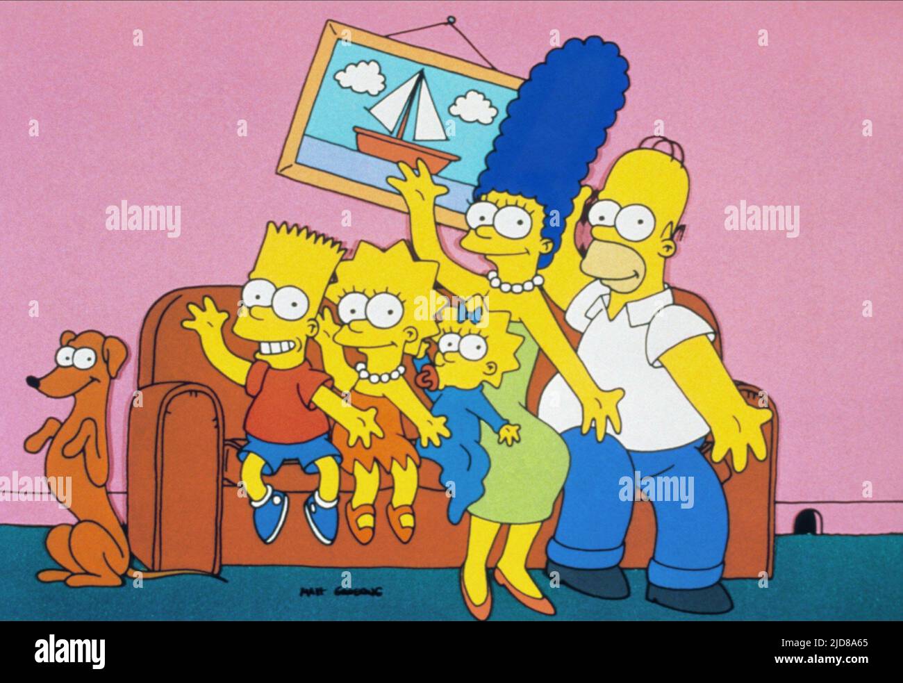 LISA,OMERO,BART,MARGE,SIMPSON, THE SIMPSONS : STAGIONE 3, 1991 Foto Stock