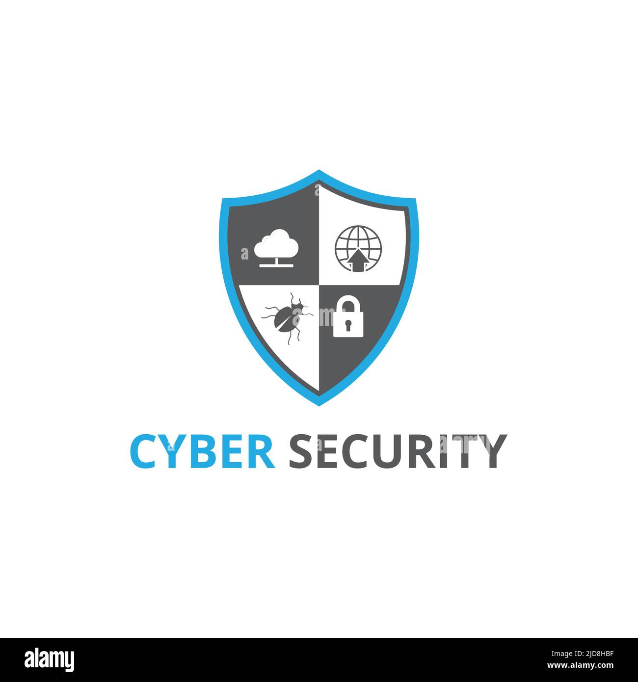 Logo Cyber Security Illustrazione Vettoriale