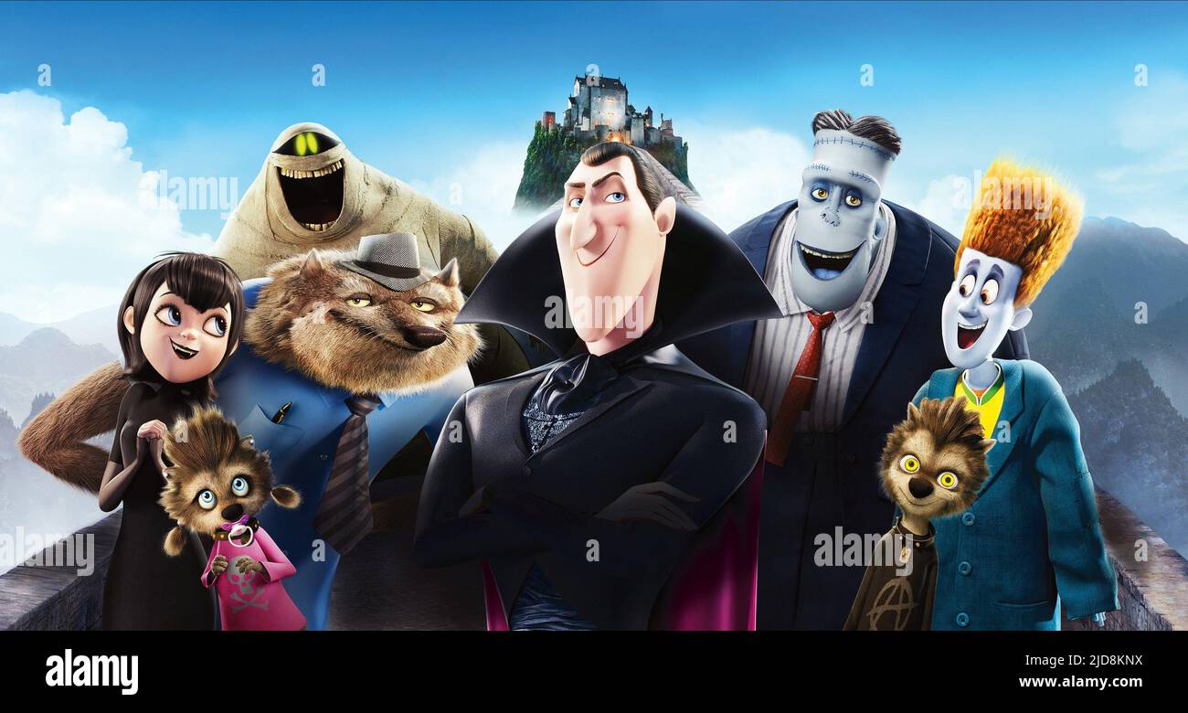 MAVIS,MUMMY,WAYNE,DRACULA,FRANK,JOHNYSTEIN, HOTEL TRANSILVANIA, 2012, Foto Stock