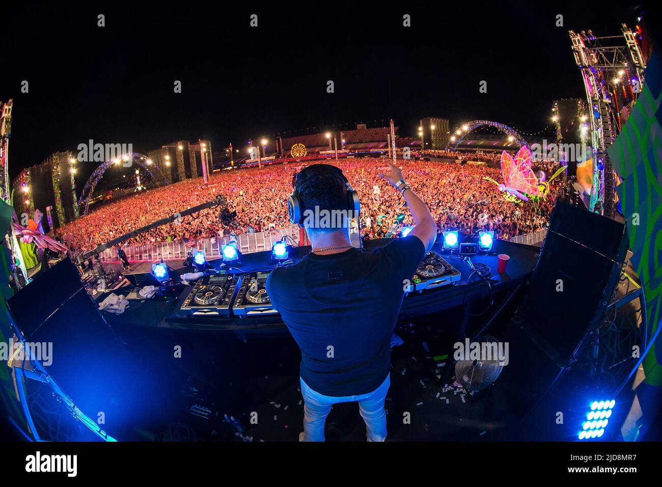DJ HARDWELL, SOTTO IL CIELO ELETTRICO, 2014, Foto Stock