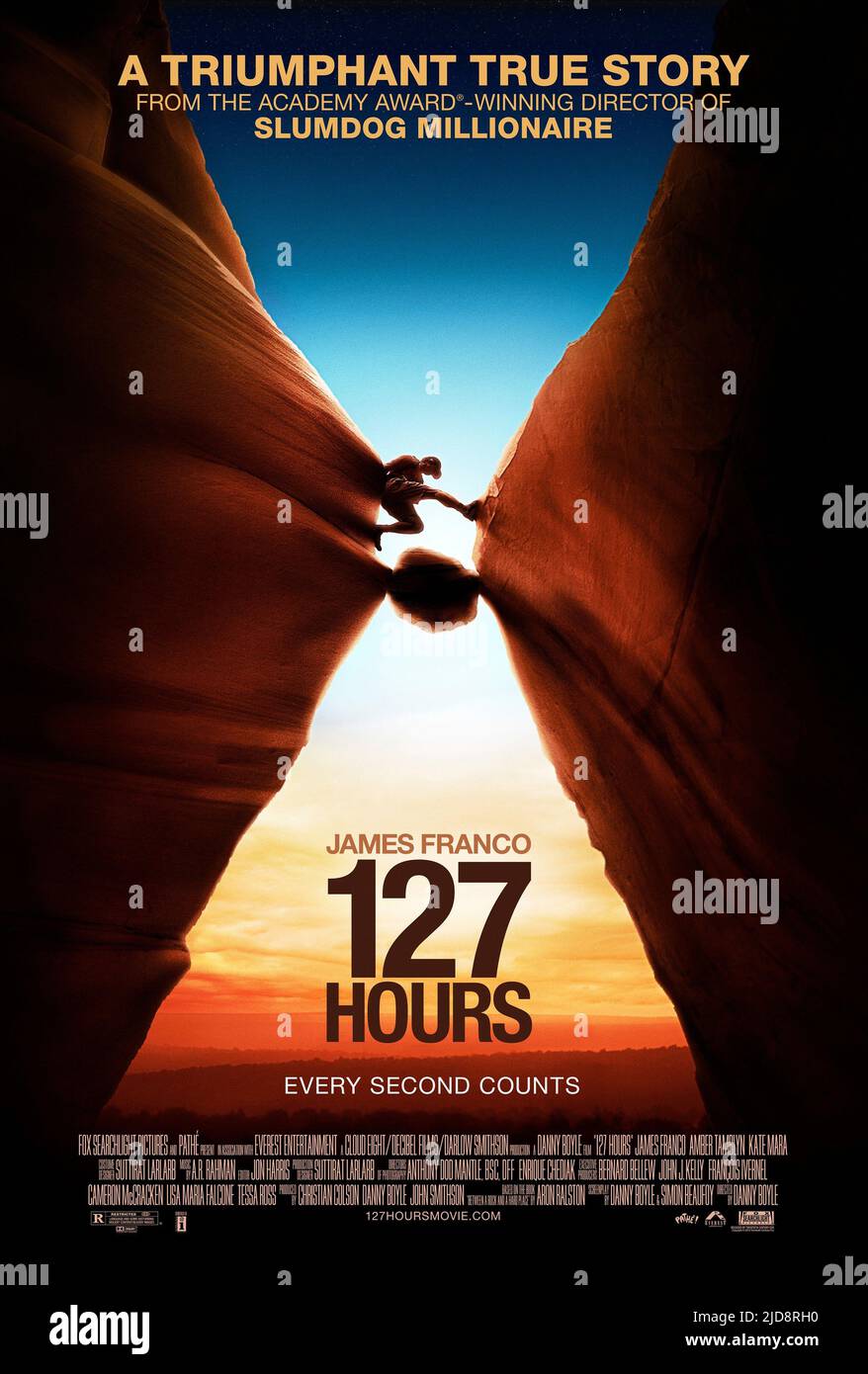 JAMES FRANCO POSTER, 127 ORE, 2010, Foto Stock