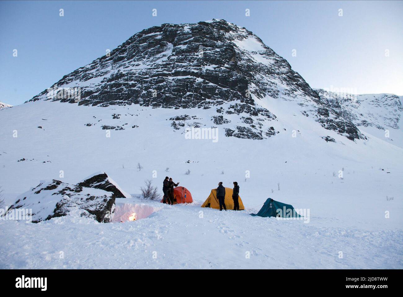 SCENA CON TENDE NELLA NEVE, IL DYATLOV PASS INCIDENTE, 2013, Foto Stock