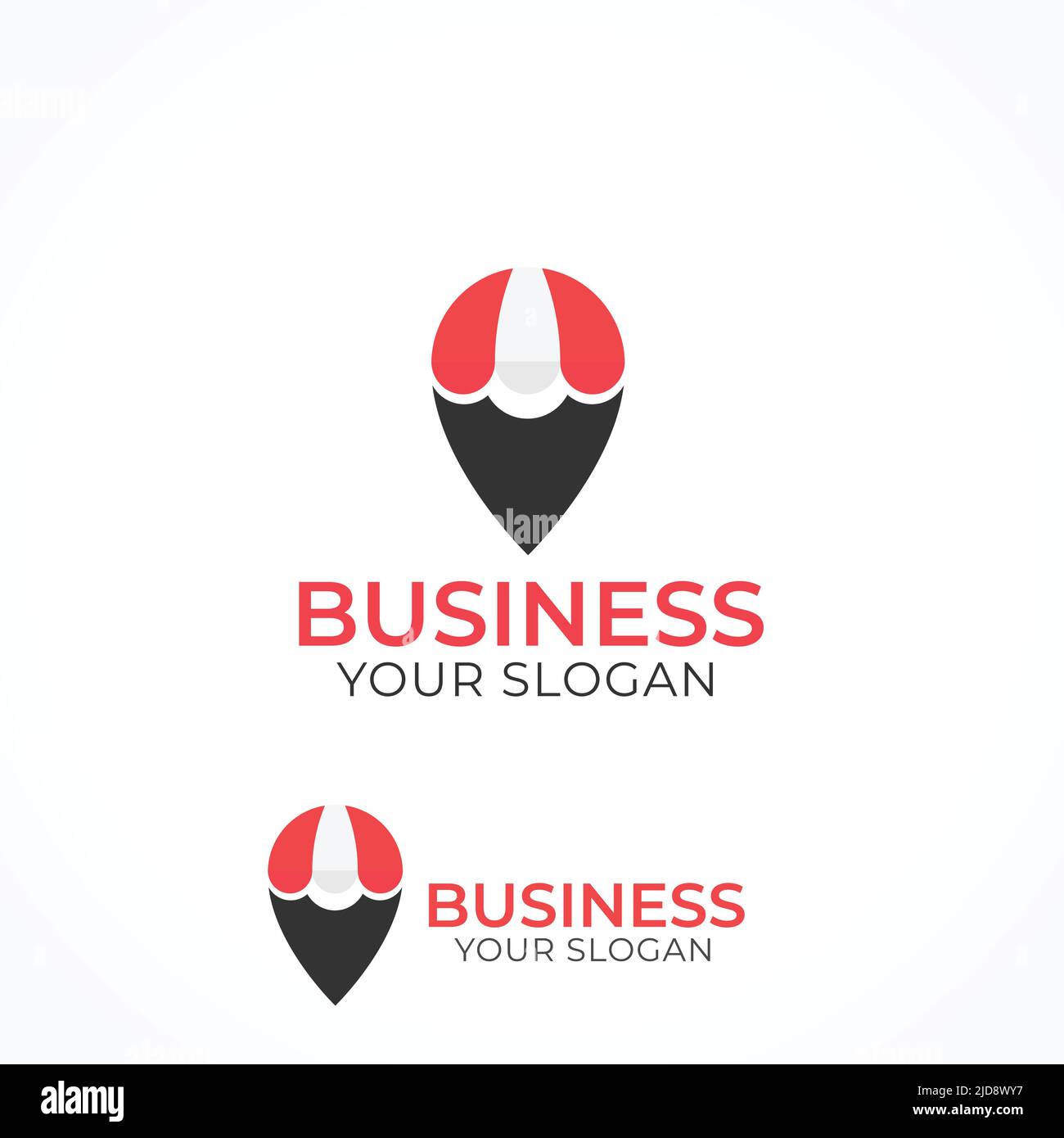 icona del logo della posizione del negozio Illustrazione Vettoriale