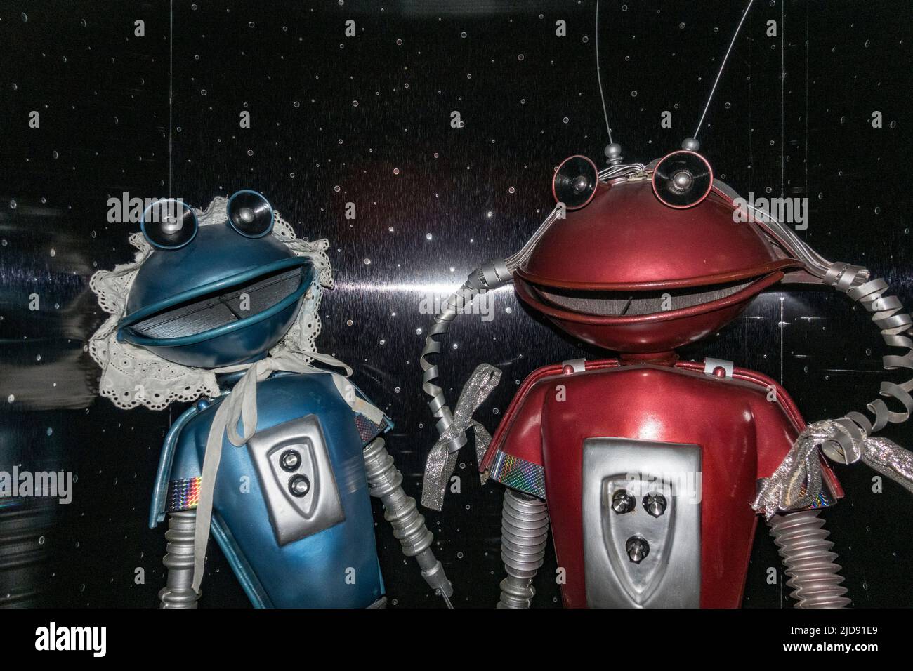 Un paio di Smash Martians, stelle di una serie di 1970s & primi 1980s campagne pubblicitarie TV per Smash Instant purè di patate. Foto Stock