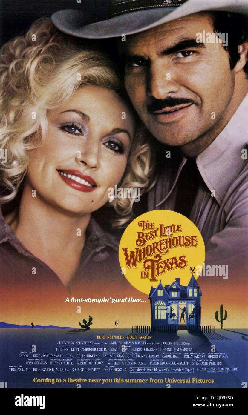 PARTON, POSTER, LA MIGLIORE PICCOLA WHOREHOUSE IN TEXAS, 1982, Foto Stock