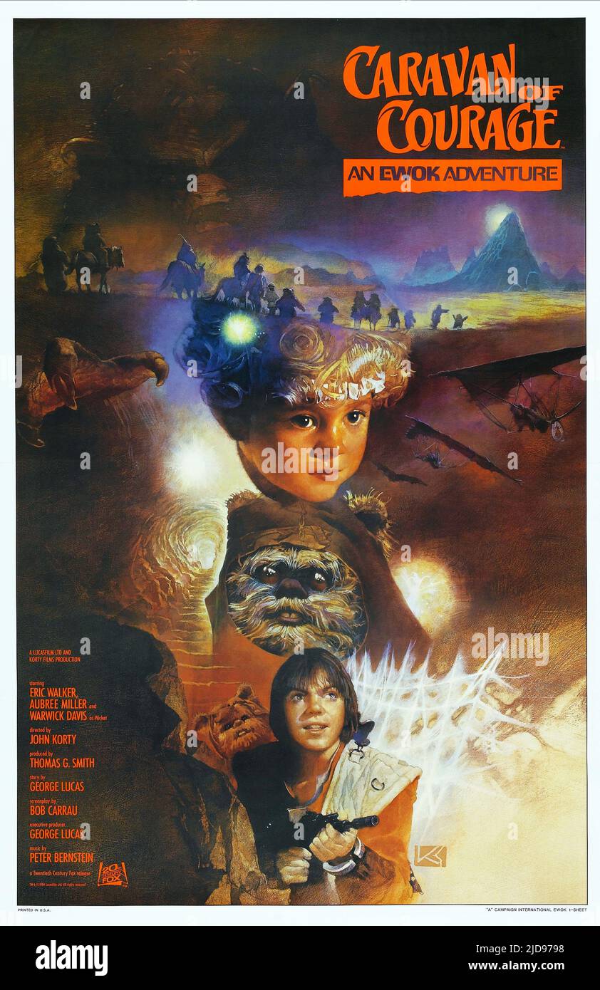 MILLER, POSTER, L'AVVENTURA EWOK, 1984, Foto Stock