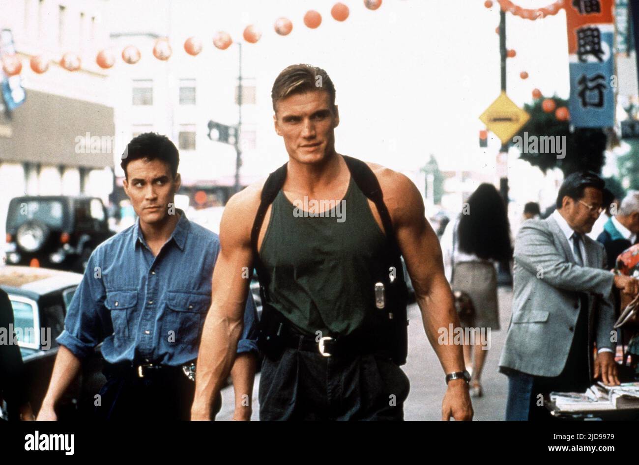 LEE, LUNDGREN, SHOWDOWN A LITTLE TOKYO, 1991, Foto Stock