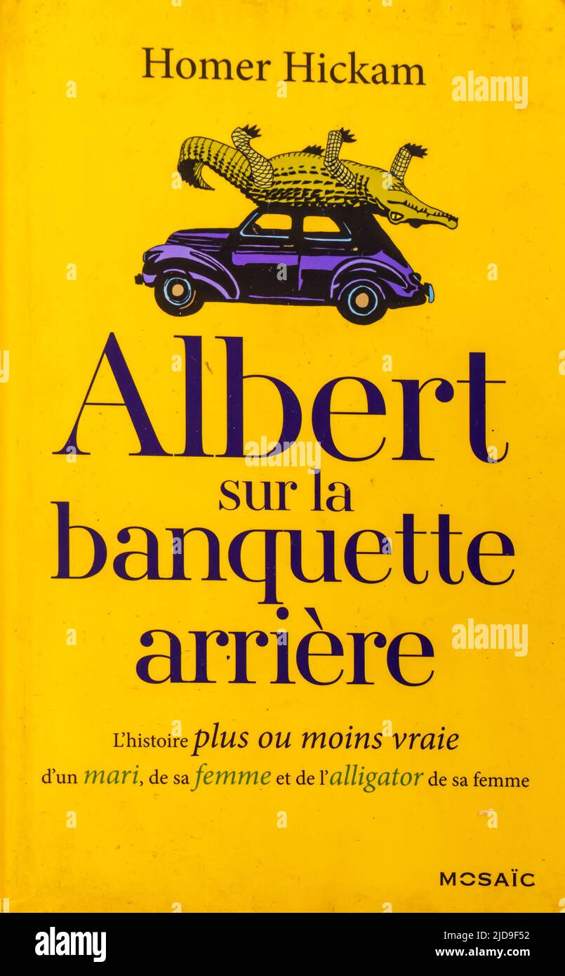 Albert sur la banchette Arrière - Libro di Homer Hickam - edizione francese Foto Stock
