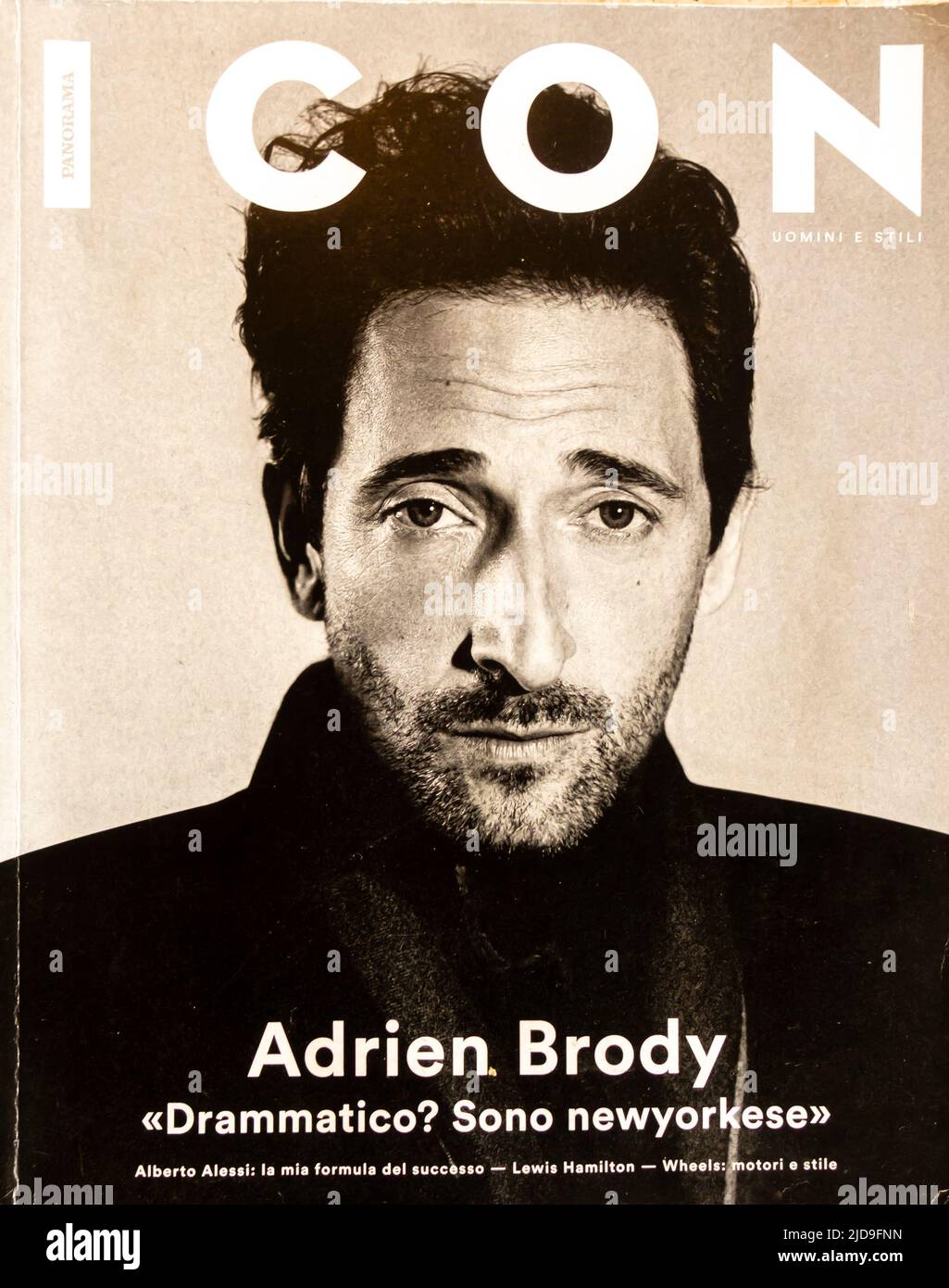 COPERTINA DELLA rivista ICON Adrien Brody Foto Stock
