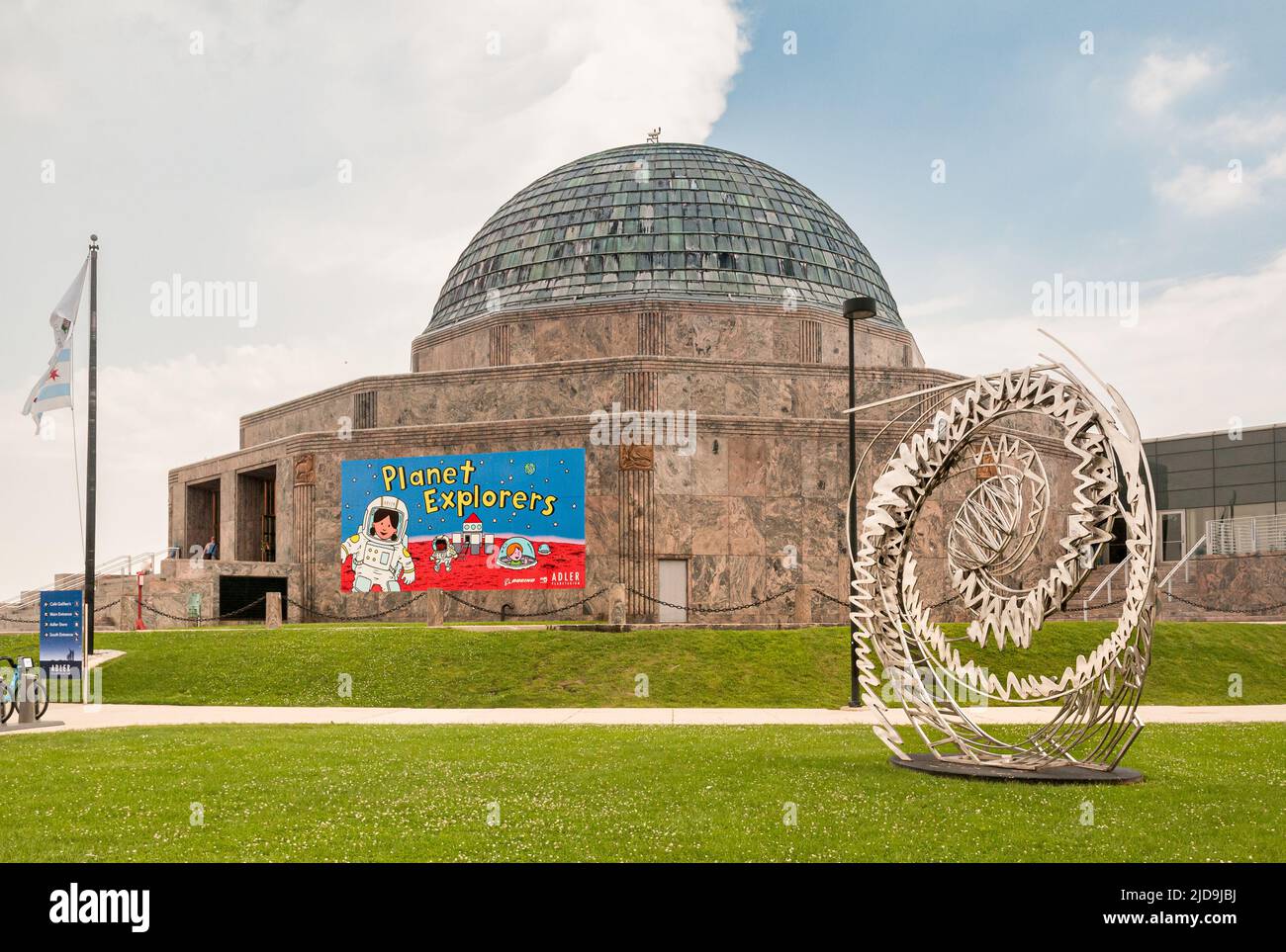 Chicago, Illinois, USA - 25 agosto 2014: Adler Planetarium, è un museo pubblico dedicato allo studio dell'astronomia e dell'astrofisica, che si trova presso la s. Foto Stock