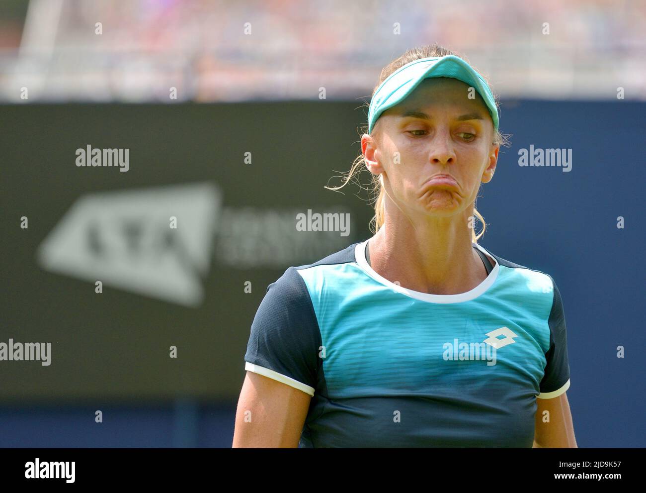 Lesia Tsurenko (Ucraina) in qualifica al Rothsay International, Devonshire Park, Eastbourne, 18th giugno 2022 Foto Stock