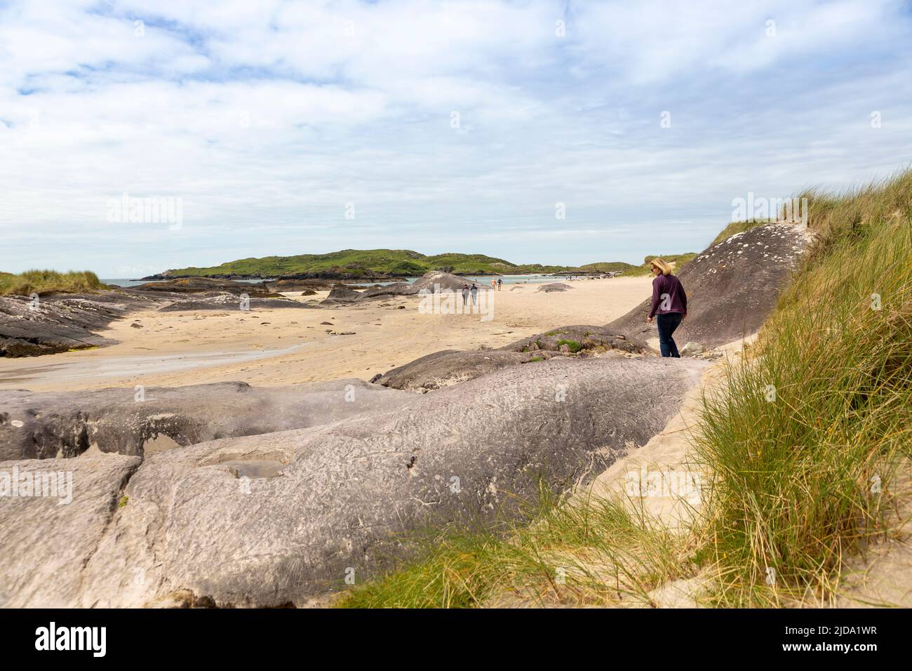 Derrynane Beach, Ring of Kerry, County Kerry, Irlanda Foto Stock