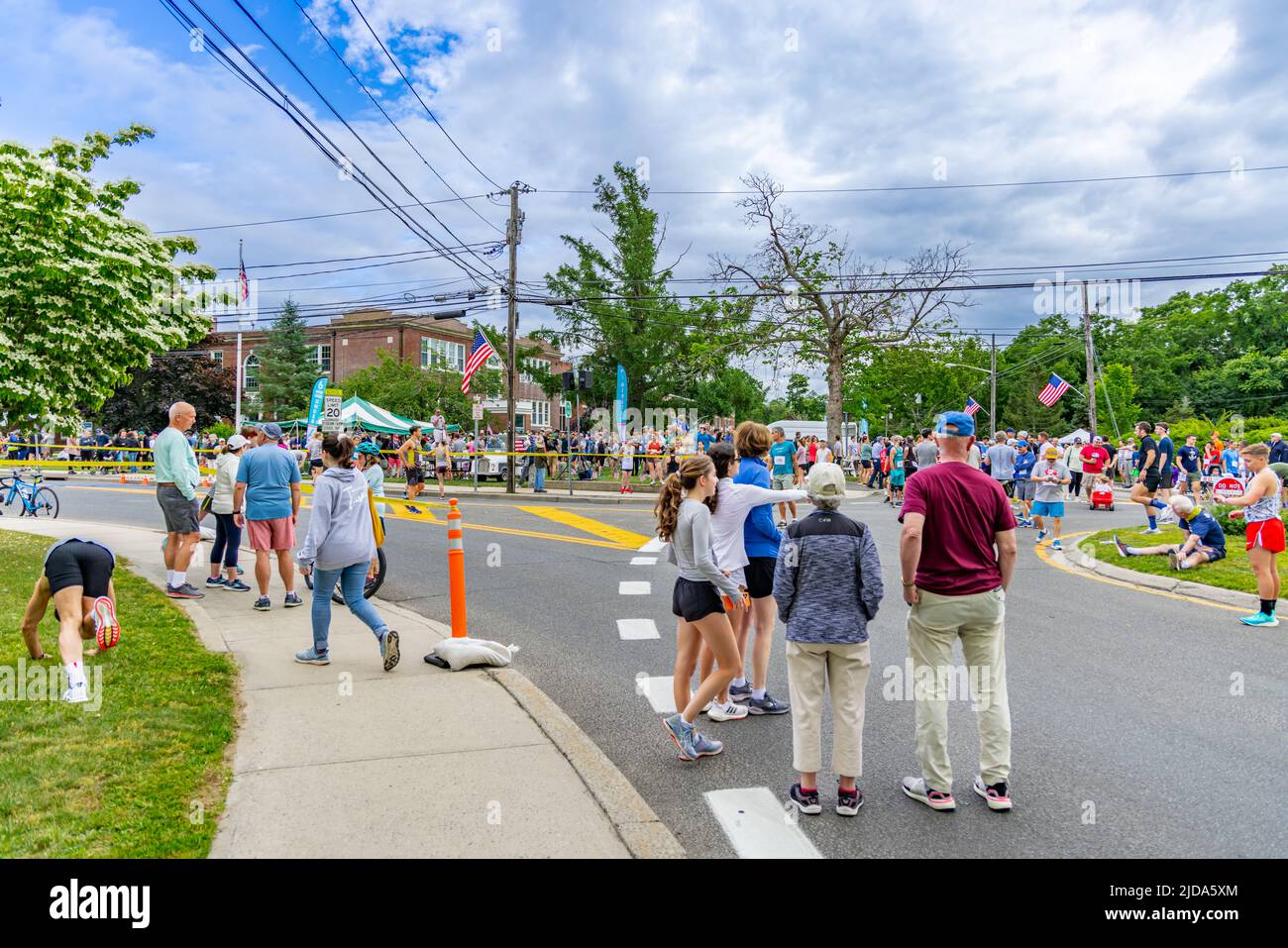 Runner al 43rd annuale rifugio isola 10k e 5k run/walk Foto Stock