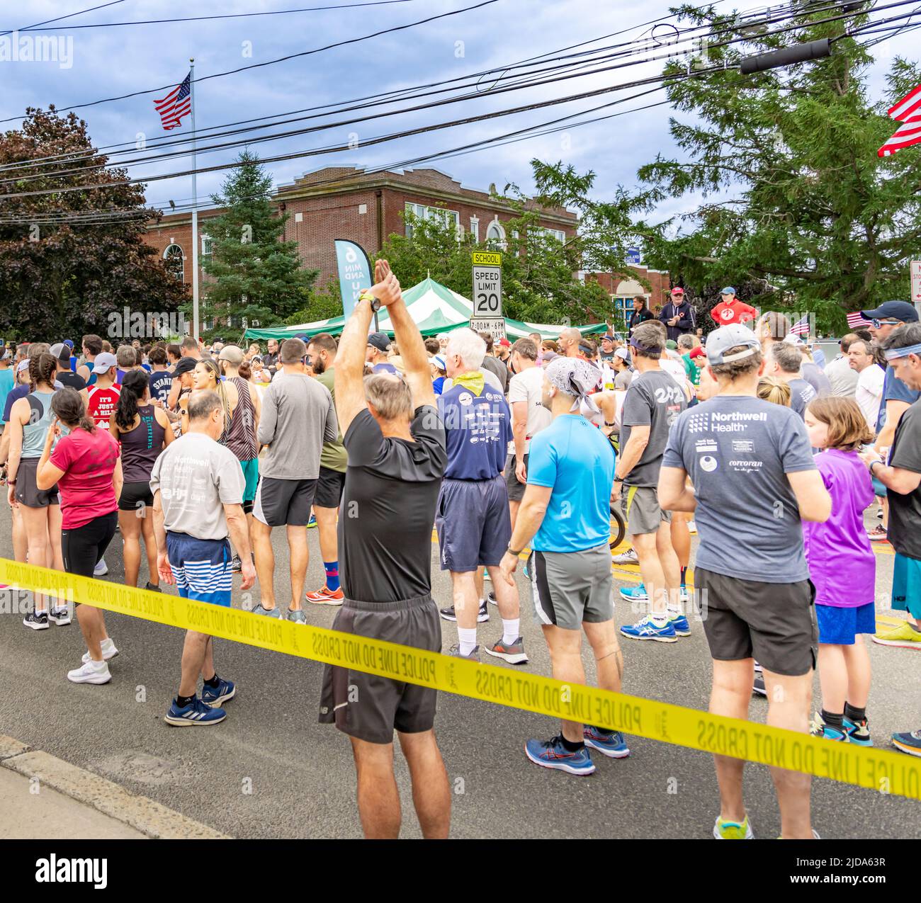 Runner al 43rd annuale rifugio isola 10k e 5k run/walk Foto Stock