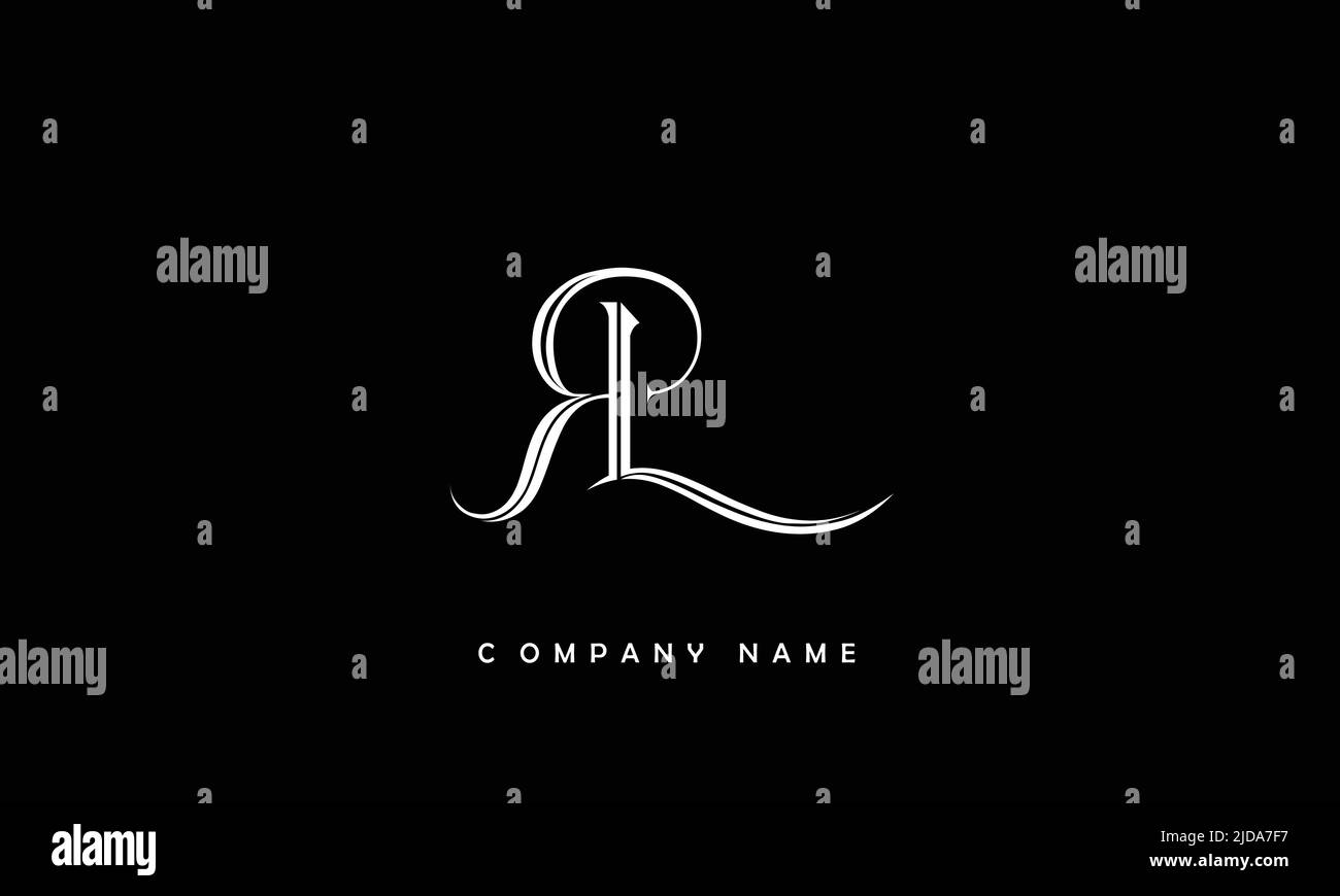LR, RL - Monogramma del logo delle lettere astratta Illustrazione Vettoriale