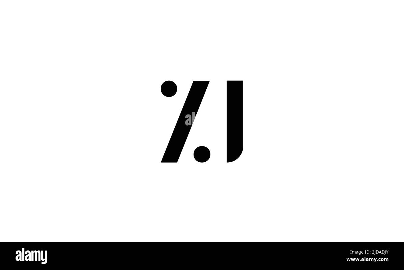 ZJ, JZ Logo lettere astratti Monogramma Illustrazione Vettoriale