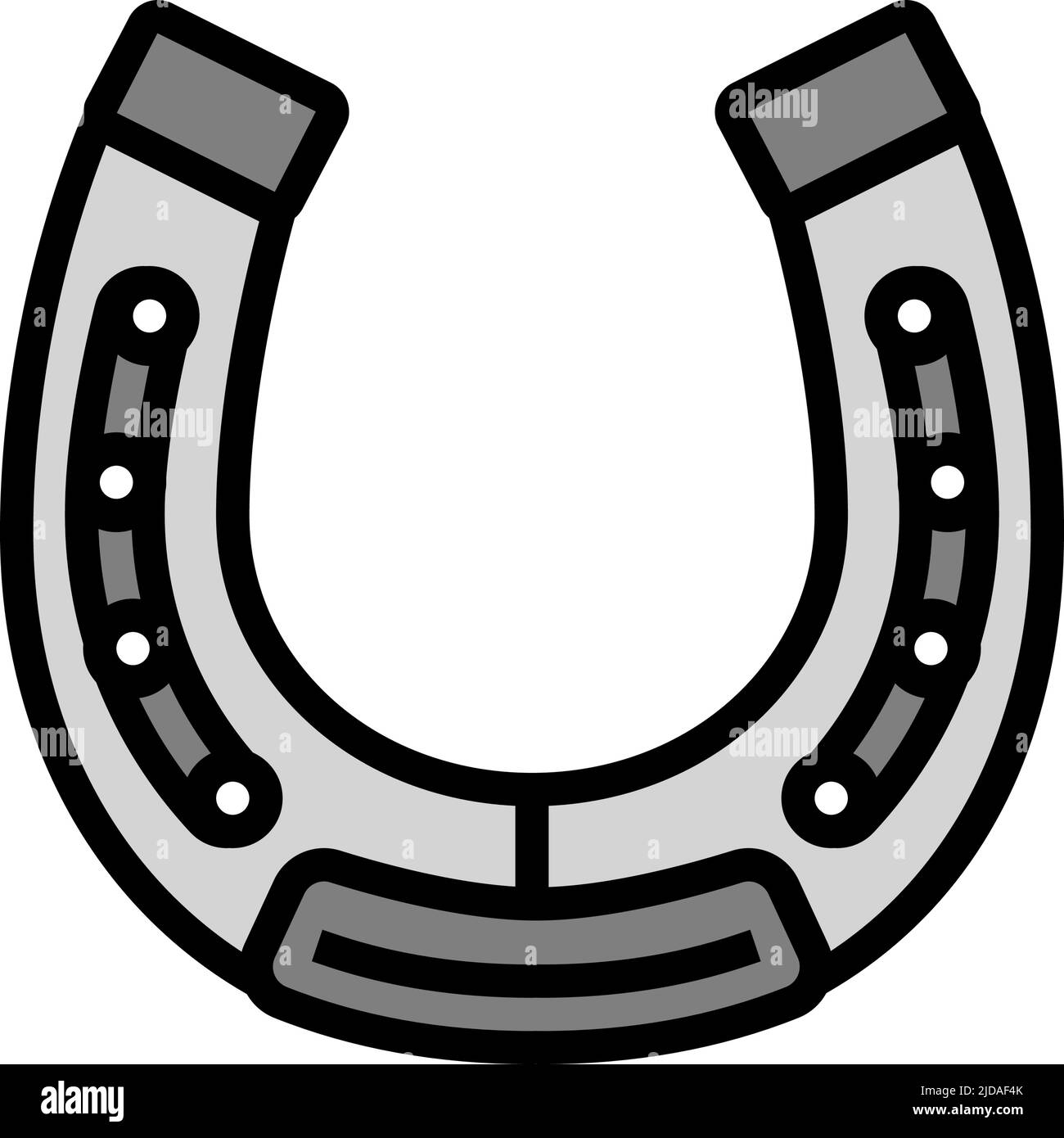 illustrazione vettoriale dell'icona del colore dello strumento a ferro di cavallo Illustrazione Vettoriale