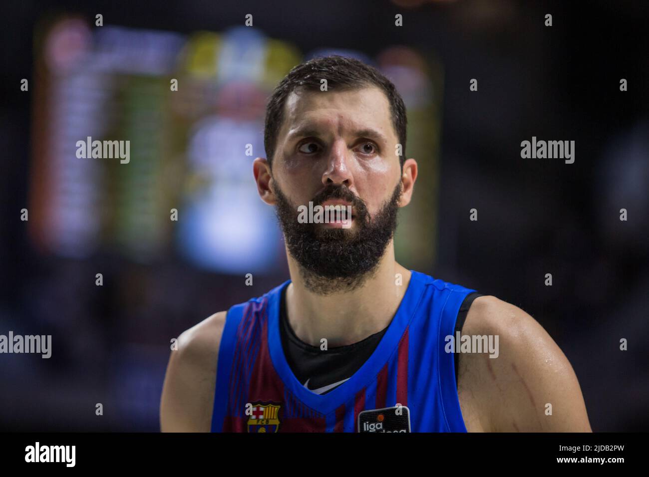 Madrid, Spagna. 19th giugno 2022. Nikola Mirotic durante la Liga Endesa Playoff 2022 finals game 4 tra Real Madrid e FC Barcelona celebrato al Wizink Center di Madrid (Spagna), giugno 19th 2022.Real Madrid ha vinto 81 - 74. Real Madrid vince il campionato Liga Endesa 2021/22. (Foto di Juan Carlos García Mate/Pacific Press/Sipa USA) Credit: Sipa USA/Alamy Live News Foto Stock