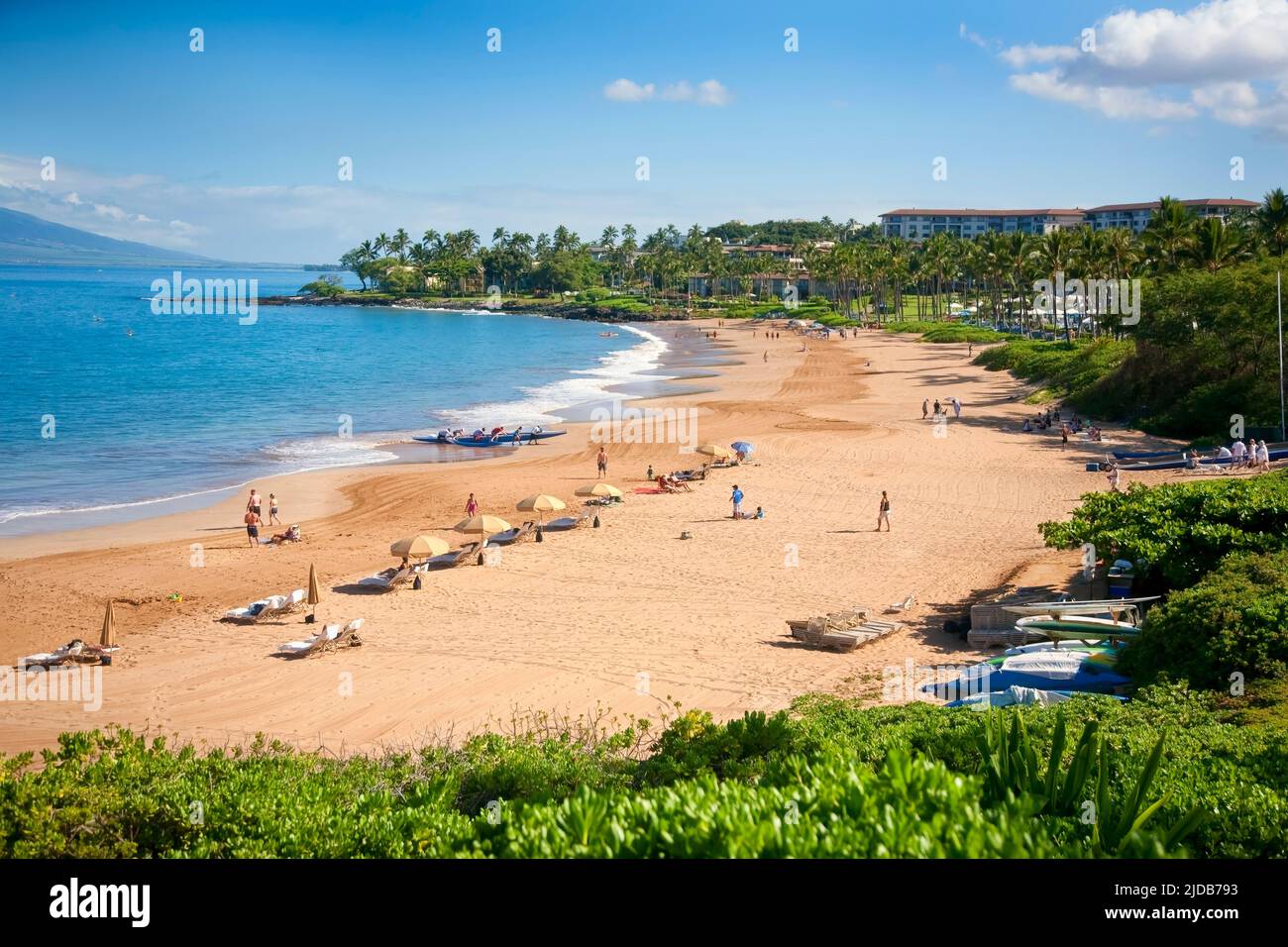 Spiaggia di Wailea. (Di fronte al Grand Wailea Resort e Four Seasons) Maui, Hawaii Foto Stock