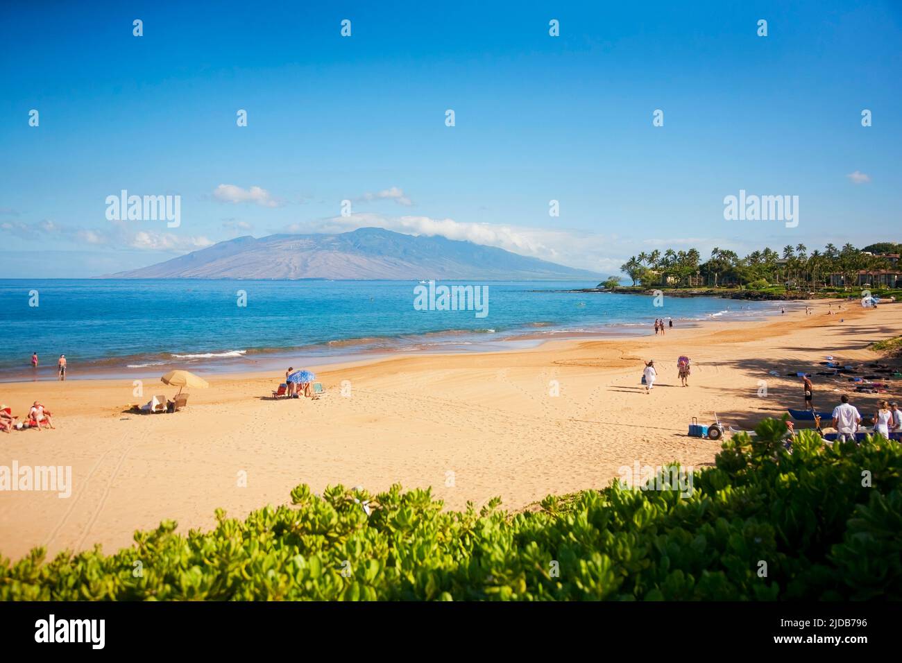 Spiaggia di Wailea. (Di fronte al Grand Wailea Resort e Four Seasons) Maui, Hawaii Foto Stock
