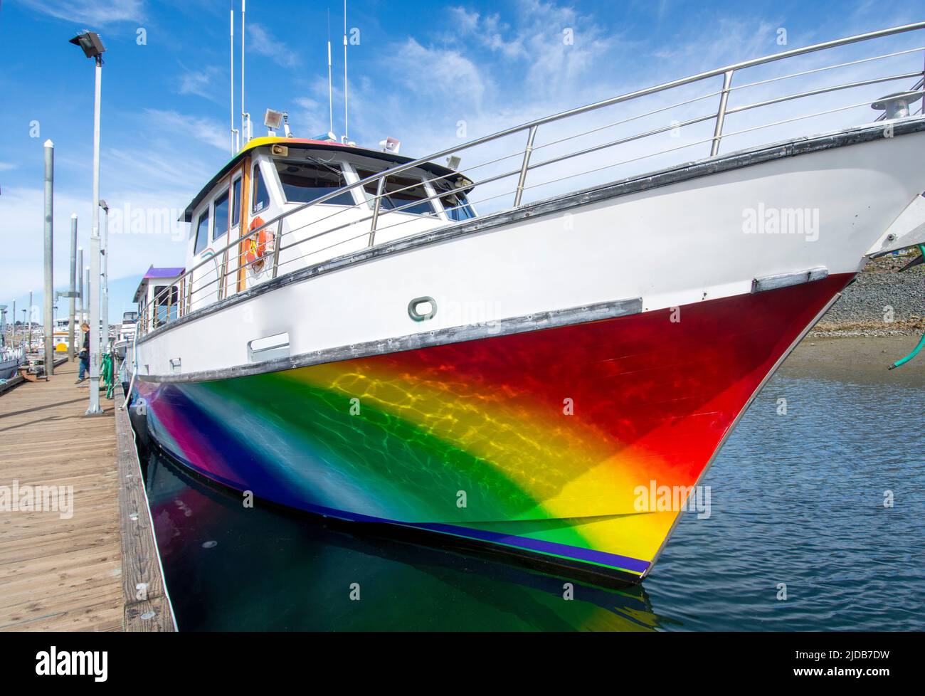 Il Rainbow Connection è un tour in barca privata che porta i passeggeri da Homer a Seldovia e ritorno; Alaska, Stati Uniti d'America Foto Stock