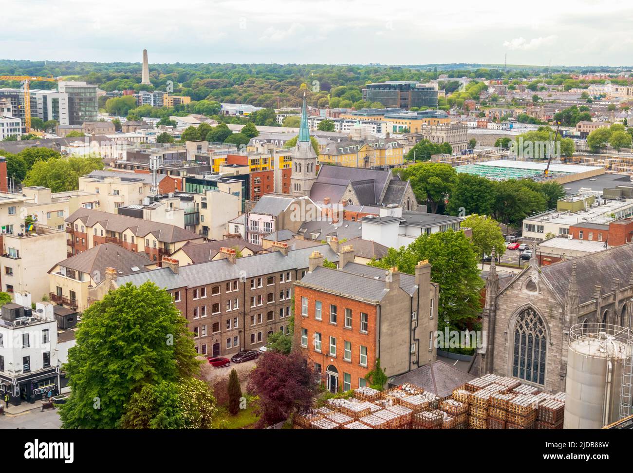 Vista panoramica della città di Dublino, Irlanda Foto Stock