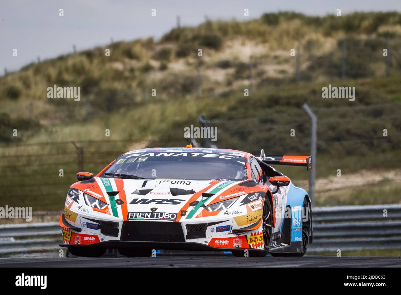 18 Tutumlu Lopez Isaac (spa), Tweraser Gerhard (aut), GSM Novamarine, Lamborghini Huracan GT3 Evo, azione durante il round 5th del Fanatec GT World Challenge Europe Powered by AWS 2022, dal 17 al 19, 2022 sul circuito Zandvoort, a Zandvoort, Olanda - Foto: Julien Delfosse/DPPI/LiveMedia Foto Stock