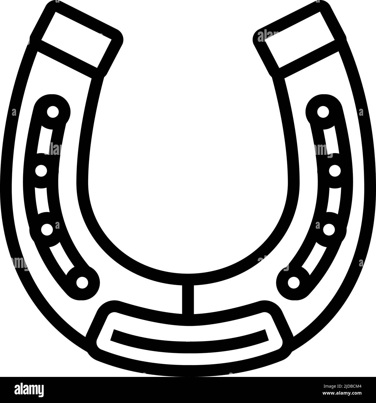 illustrazione vettoriale dell'icona della linea di strumenti a ferro di cavallo Illustrazione Vettoriale